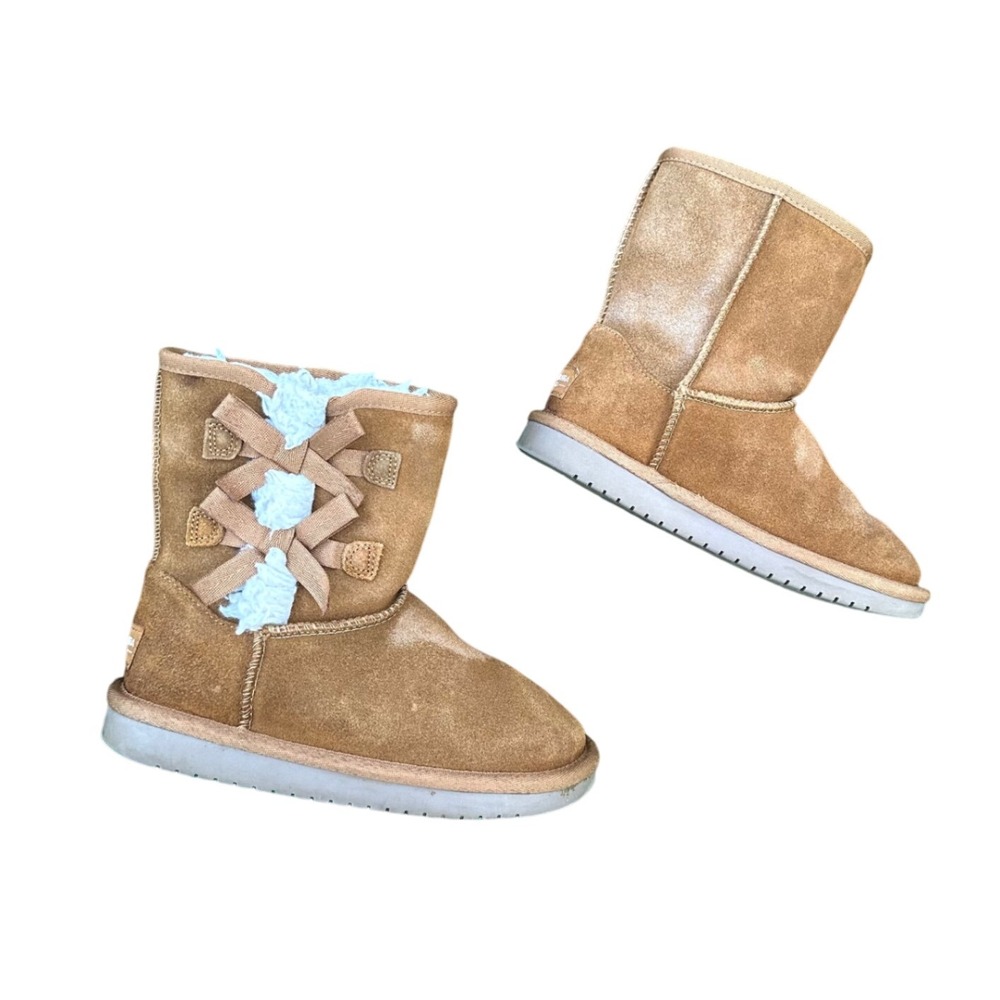 Koolaburra‎ by UGG Kids Victoria Short Winter Boots Size 1 Chestnut Brown